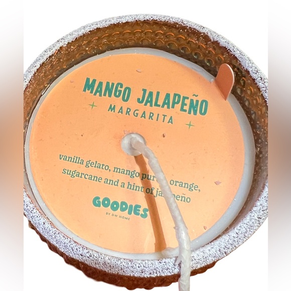 Goodies NWT 2 Mango Jalapeño Margarita Scented Candles Rust Hob Knob Glass - Picture 4 of 7